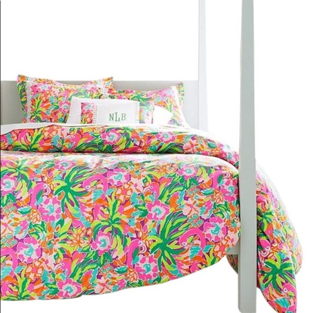 Lilly Pulitzer Multi Lulu Twin Duvet Cover RARE!!